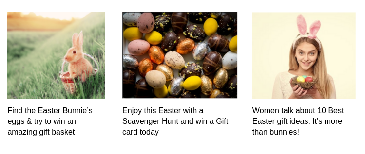 Help find the Easter Bunnie’s eggs and get the chance to win an amazing gift basket!