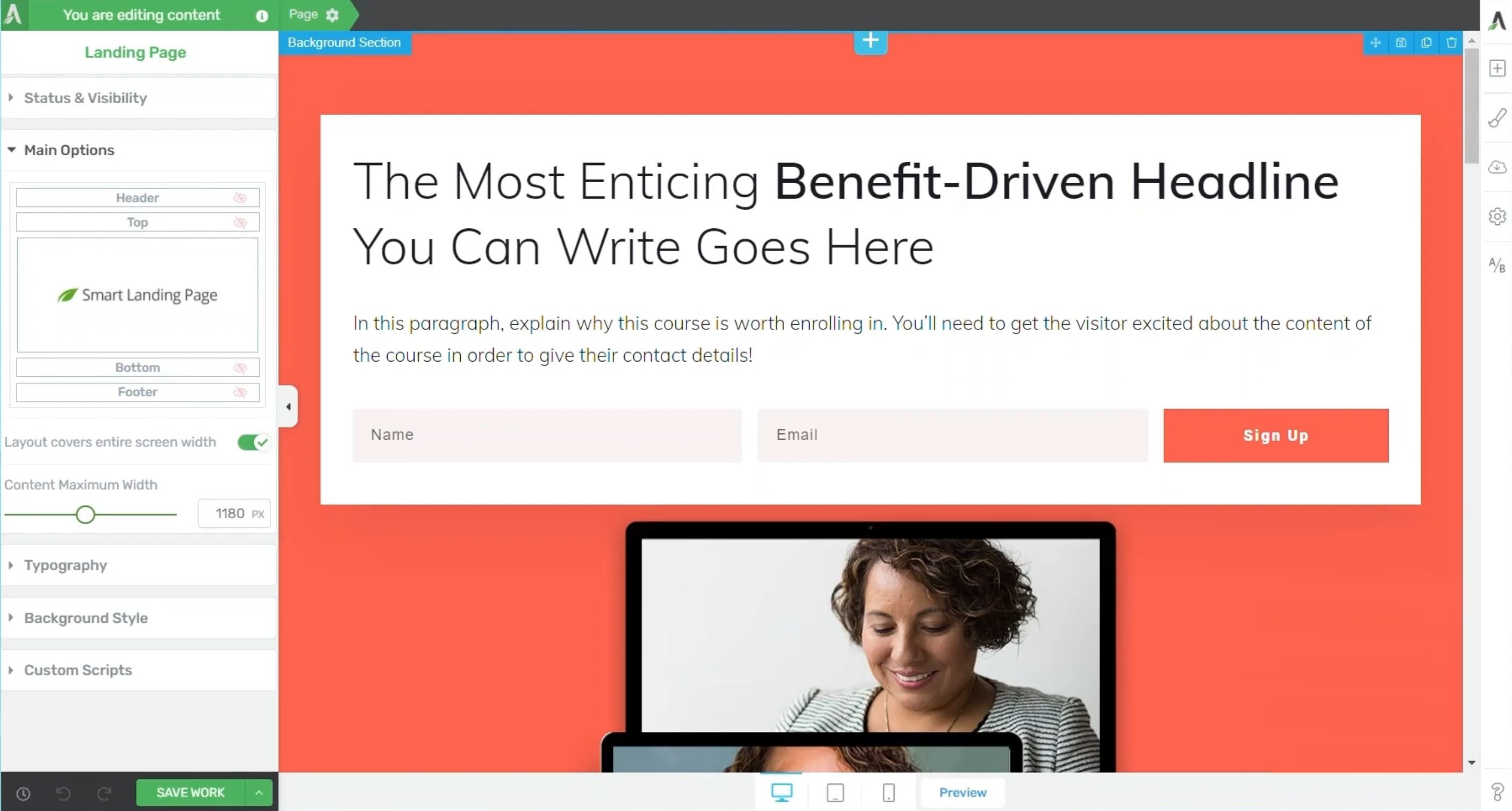 Thrive Landing Page Builder