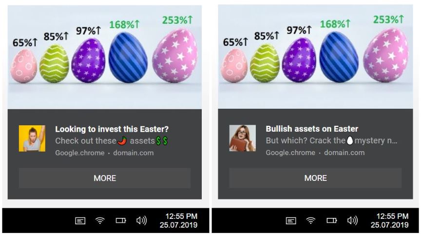 PropellerAds - Finance Easter Push Example