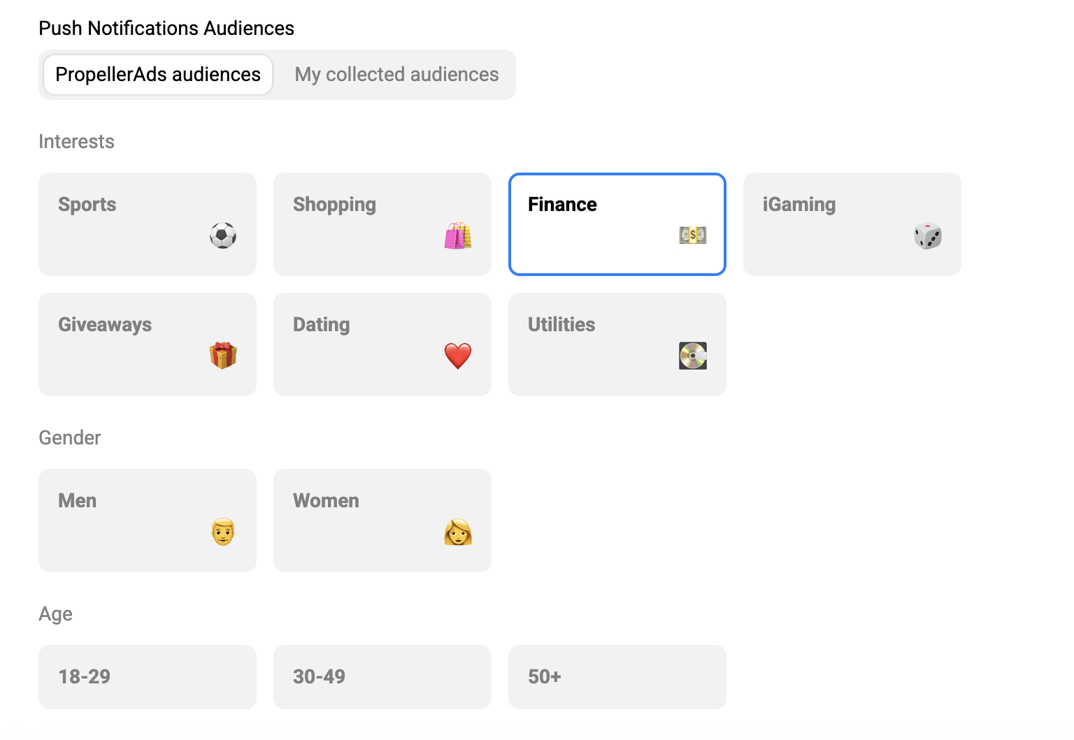 propellerads-finance-vertical-interests-targeting