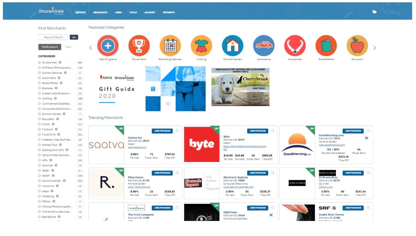 PropellerAds - overview of what ShareASale is, explaining how the affiliate marketing platform connects creators with 30,000+ merchants across various niches