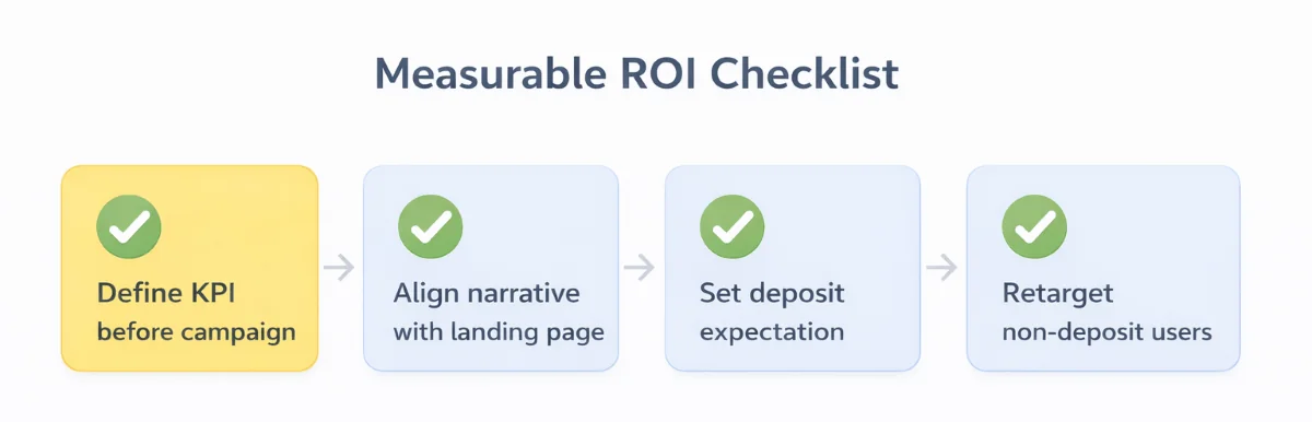 PropellerAds - Measurable ROI checklist for influencer traffic, from KPI setup to retargeting non-deposit users