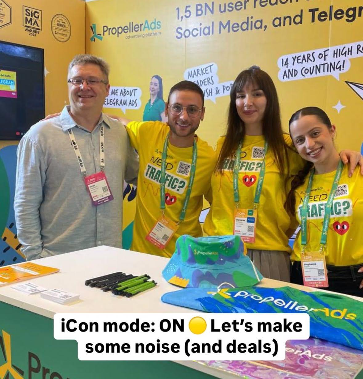 PropellerAds team members will be happy to meet you at the welcome party and also have a talk during the main event.