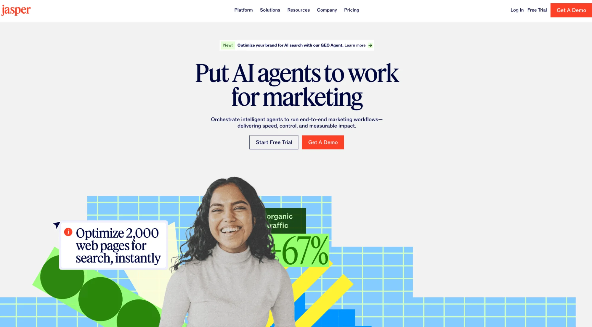 PropellerAds – Jasper AI marketing platform shown as an AI SaaS affiliate program with recurring commissions