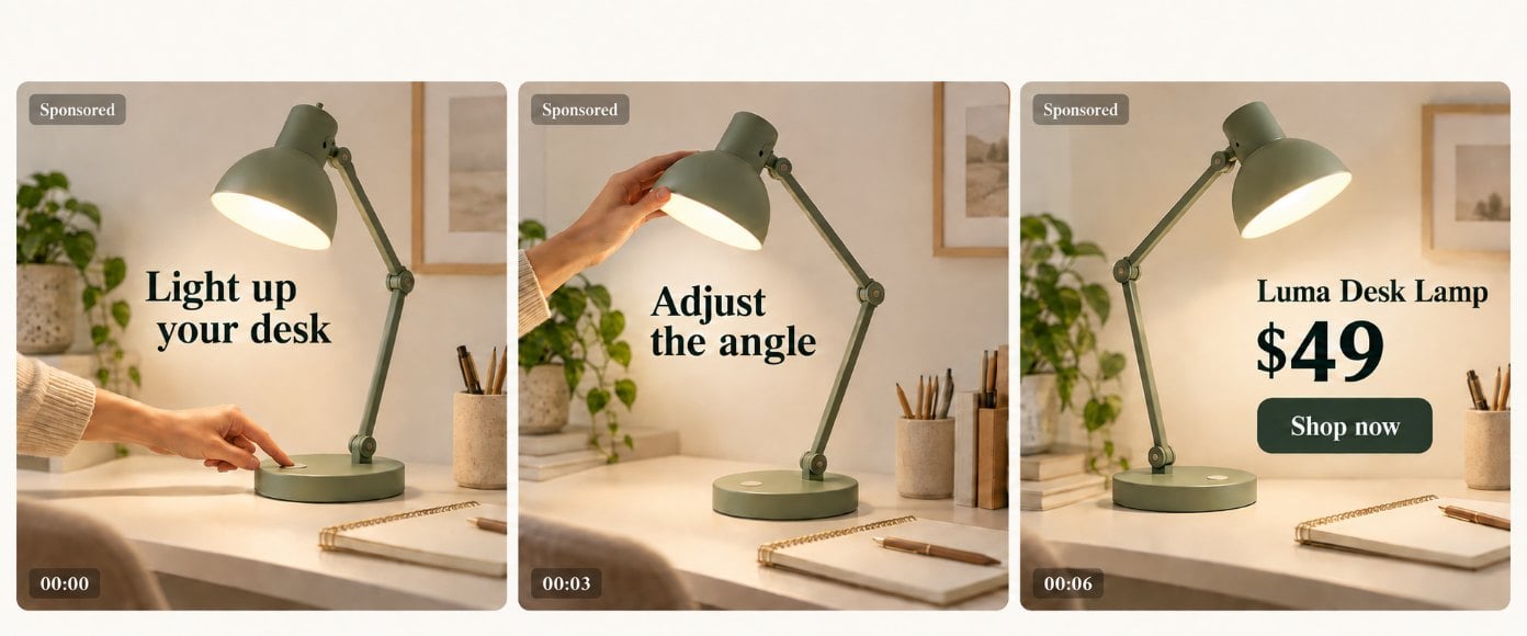 PropellerAds - Video product ad storyboard example