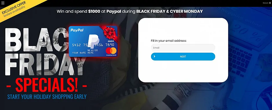 black friday - cpa offers - paypal - lp