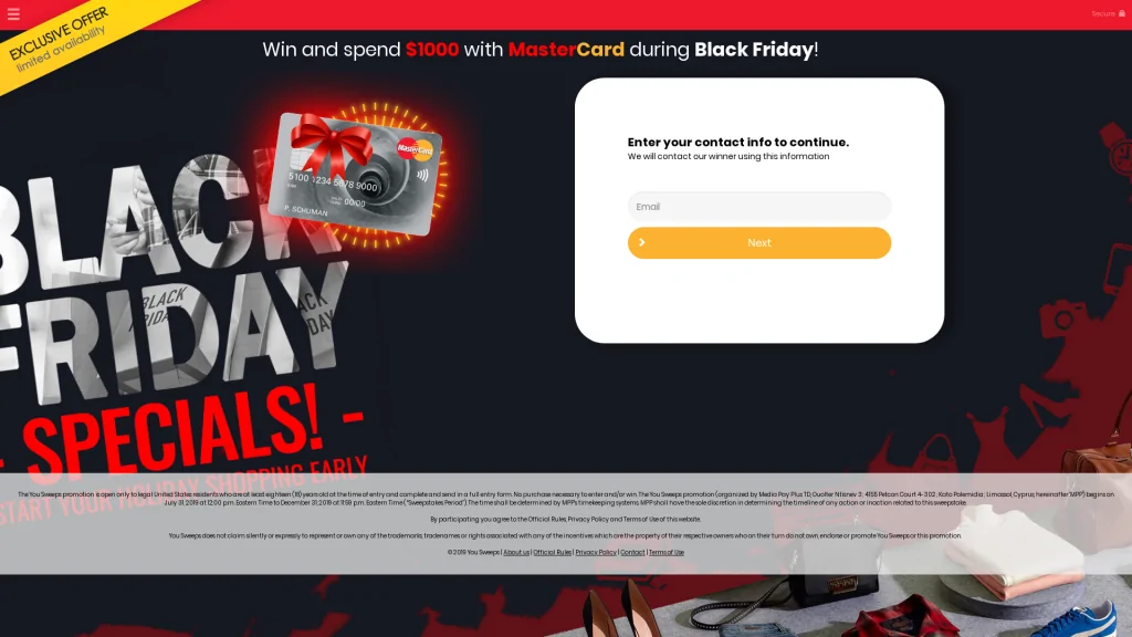 propellerads - black friday - cpa offers - mastercard