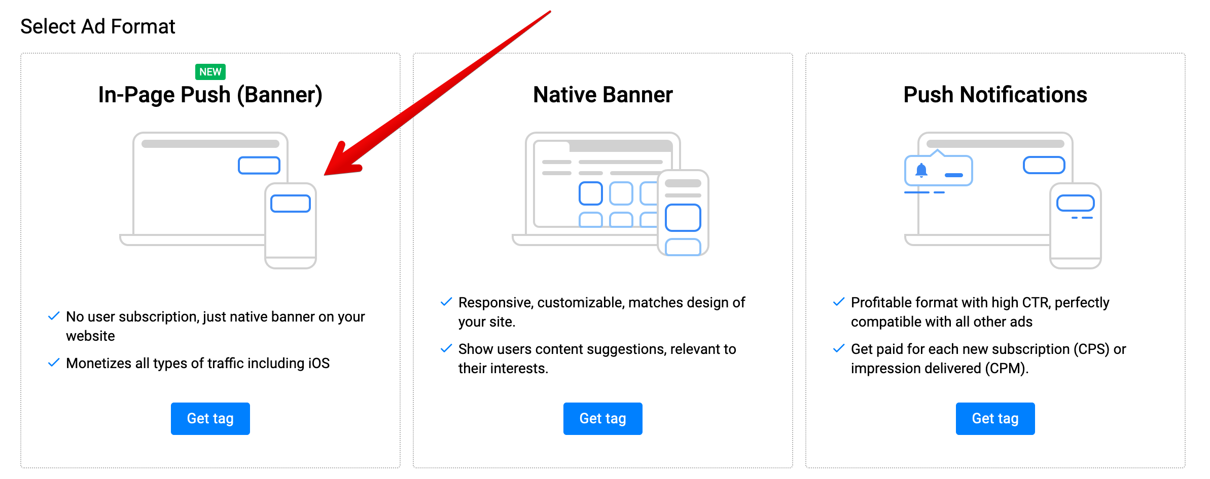 propellerads - in page push - publishers - monetization