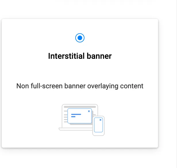 propellerads - create campaign - interstitial
