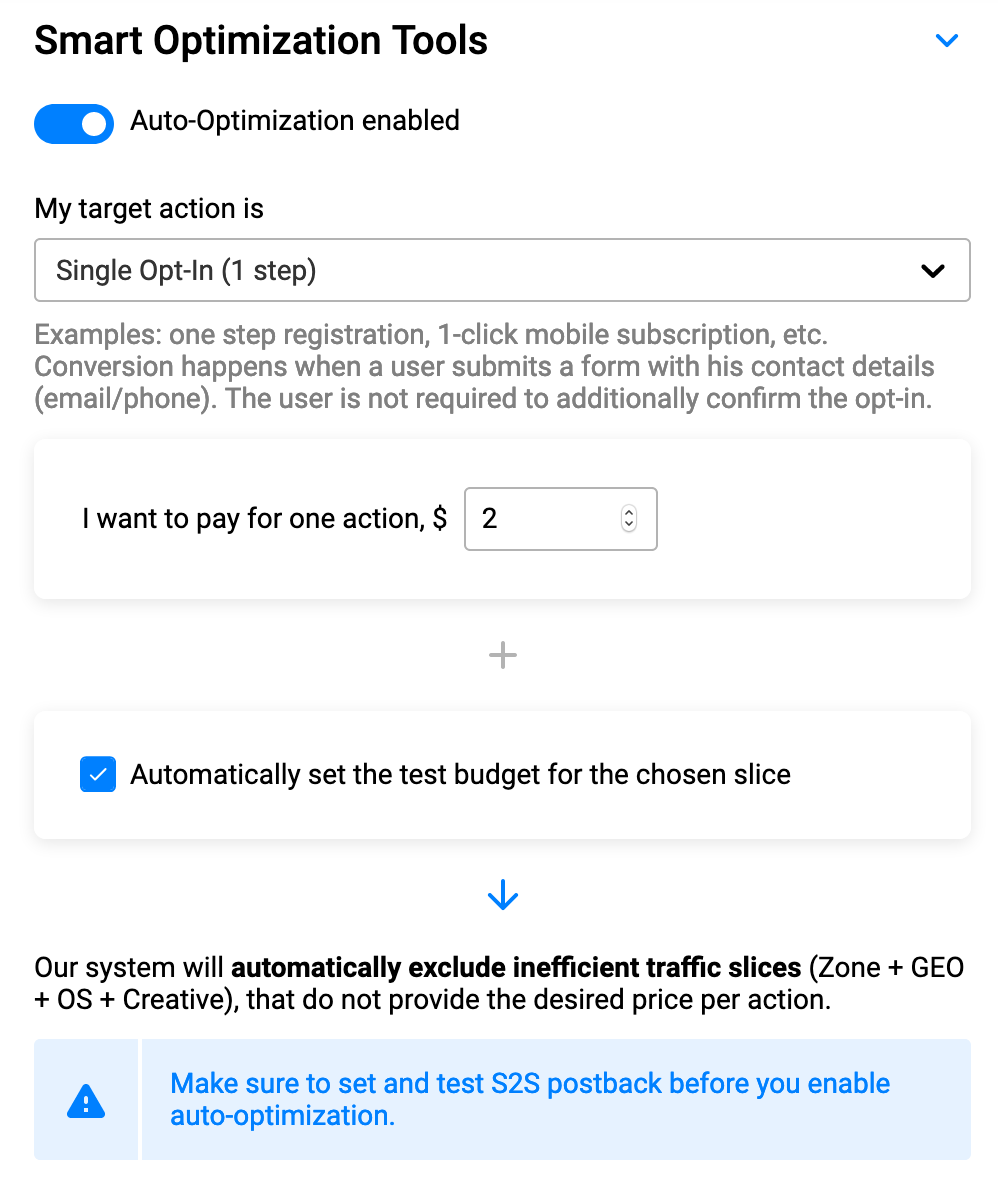 propellerads - auto-optimization for Push