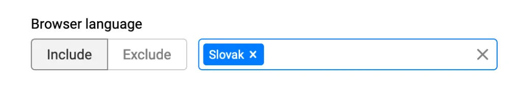 propellerads - language targeting