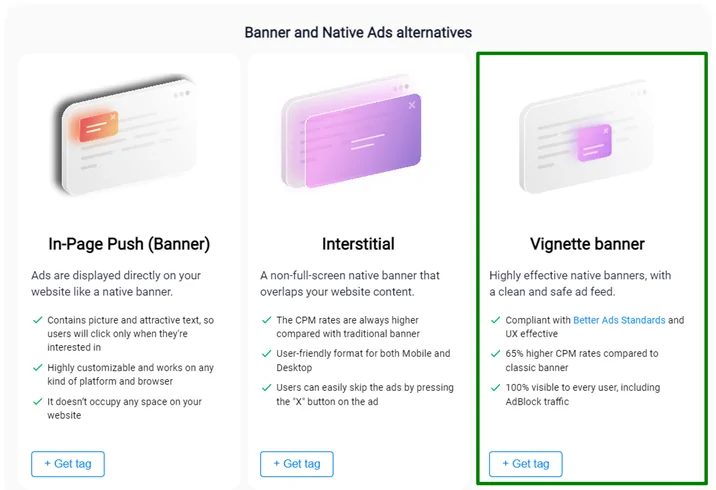 banner and native ads alternatives