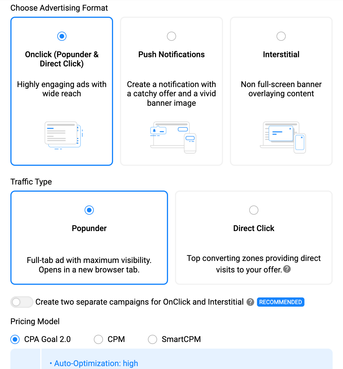 propellerads-optimization-case-study-campaign-settings1