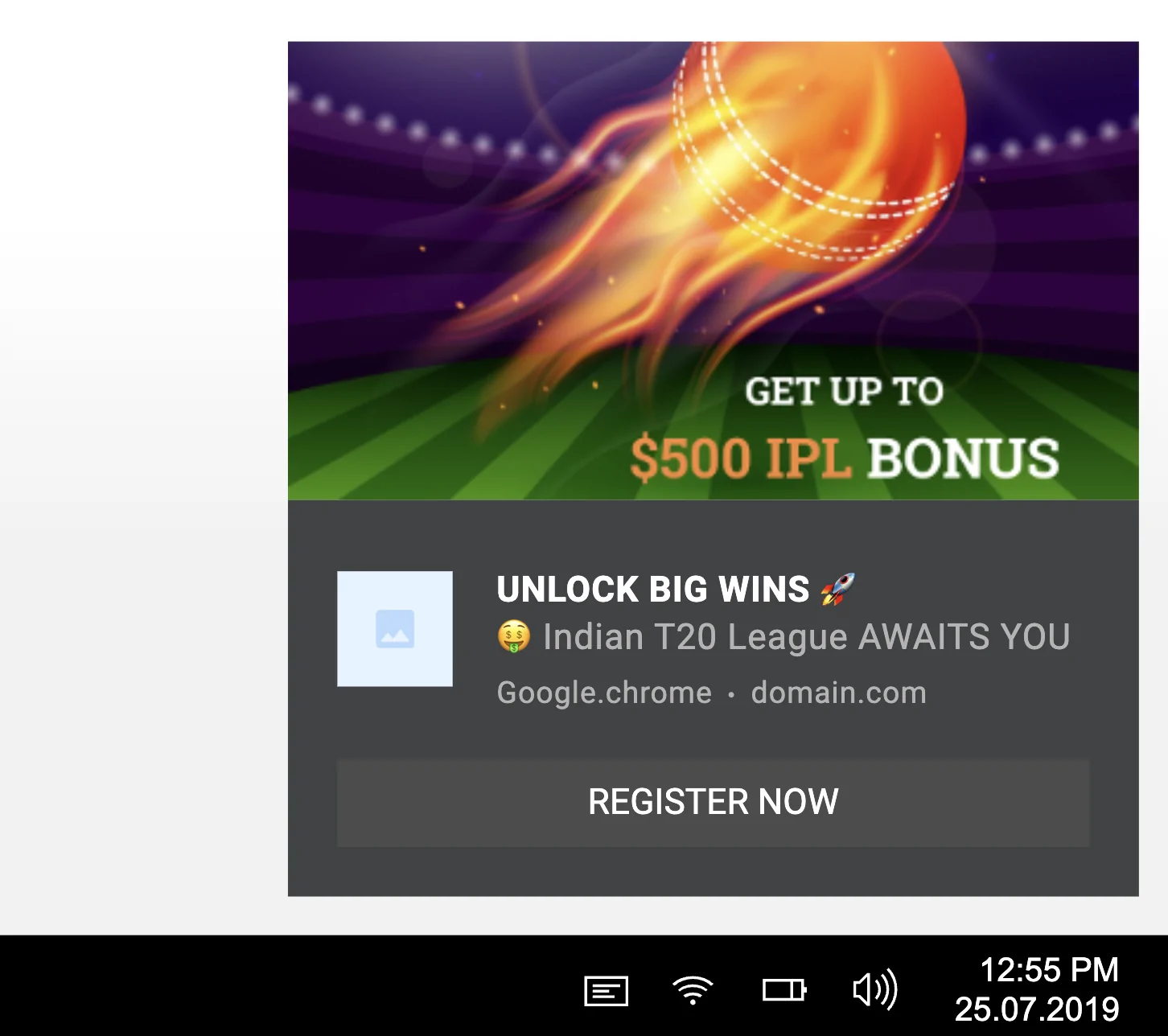 PropellerAds-cricket-campaigns-push-example