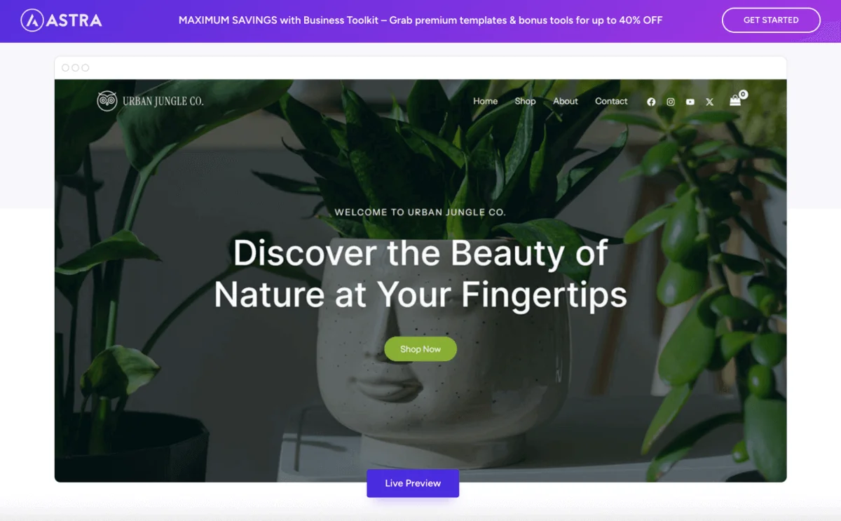 PropellerAds - Astra free and premium ecommerce website templates built for speed and conversion