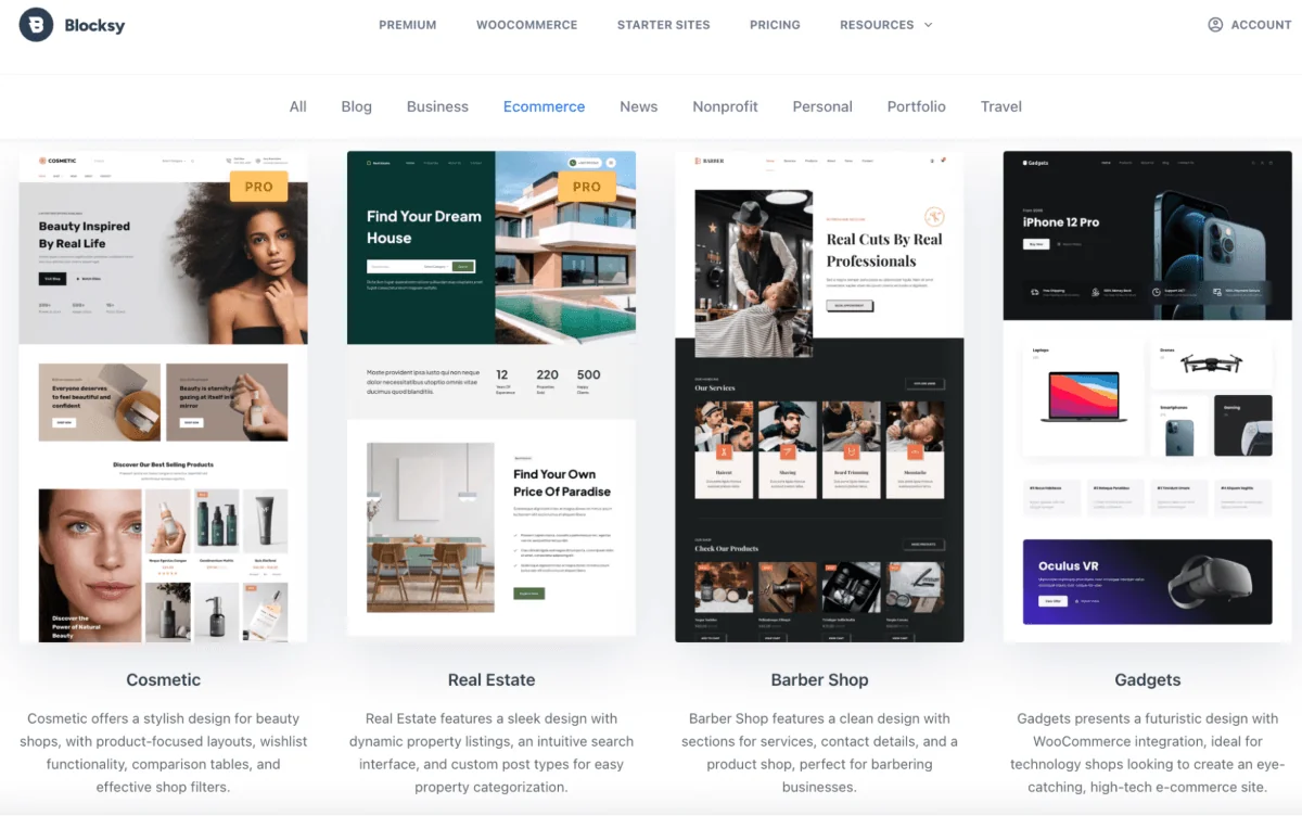 PropellerAds - Blocksy free ecommerce templates optimized for WooCommerce and fast loading