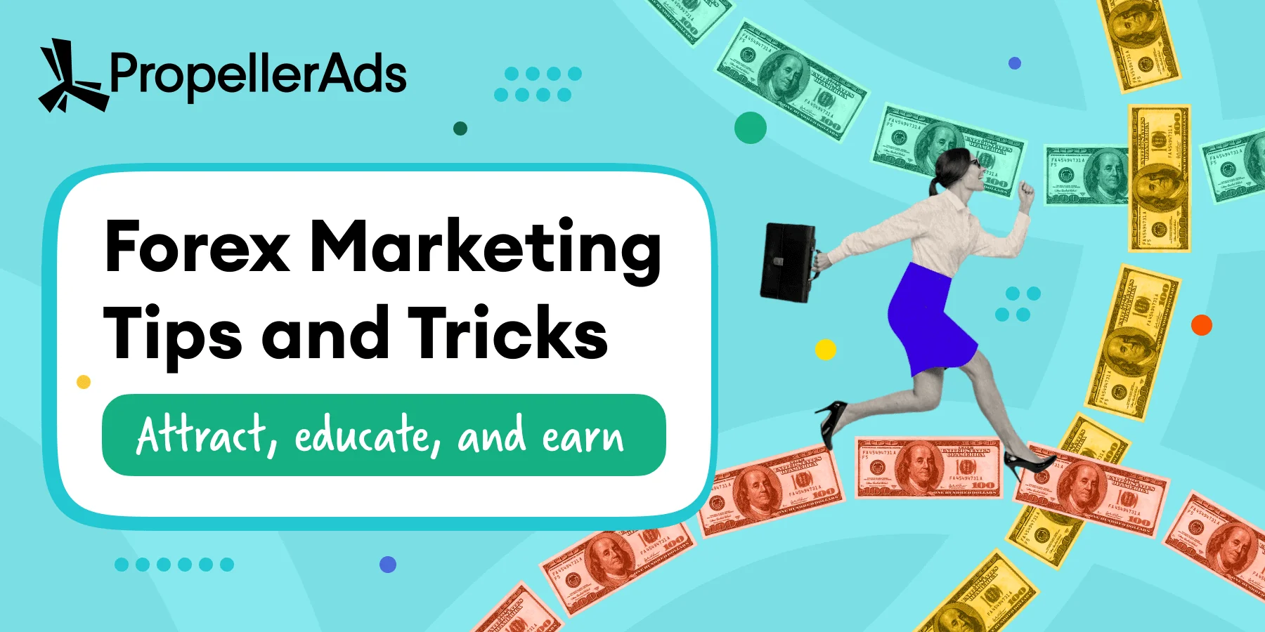 PropellerAds - forex marketing dashboard showing traffic, automation and intent insights