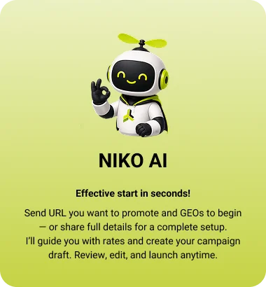 Niko AI agent on our self-serve platform