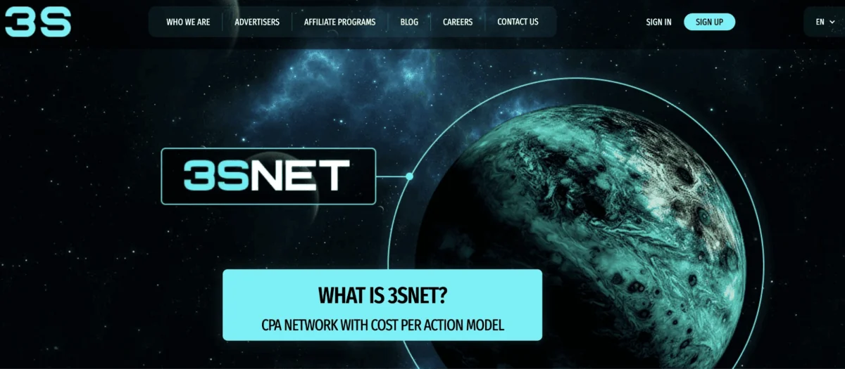 PropellerAds - 3SNET iGaming CPA affiliate network with international offers for multiple traffic sources