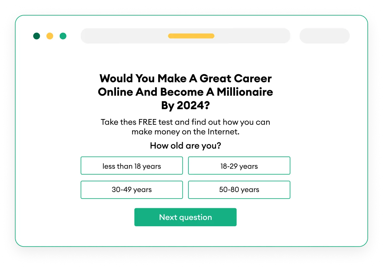 Real users fill out themed online surveys