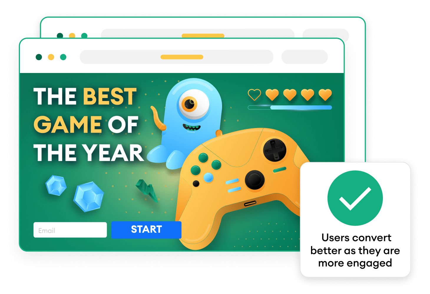Users are redirected to advertiser's landing page