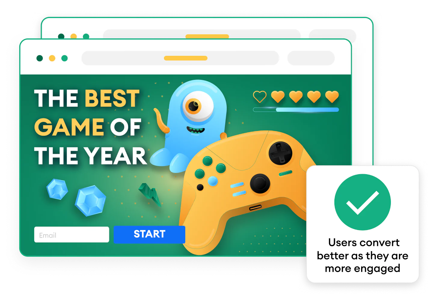 Users are redirected to advertiser's landing page
